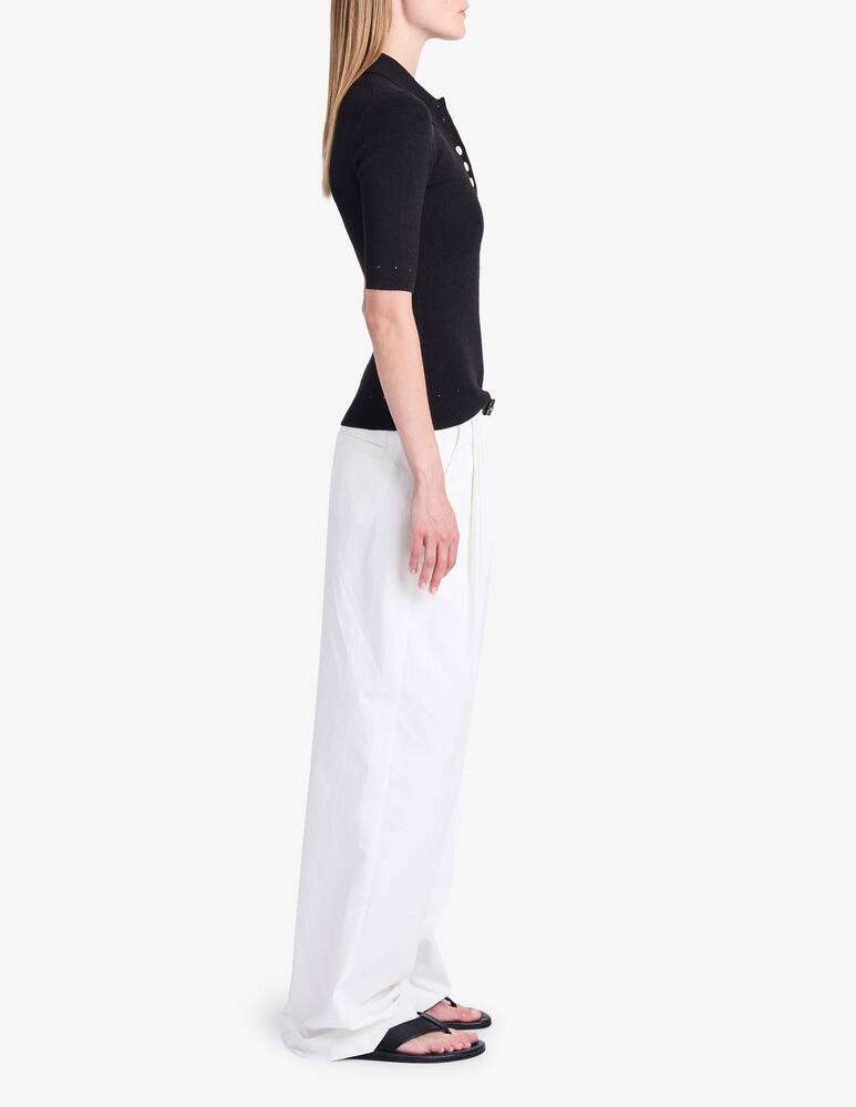 Proenza Schouler White Label Polo Spencer in viscosa boucle - immagine 2 Proenza Schouler White Label Polo Spencer in viscosa boucle - immagine 2