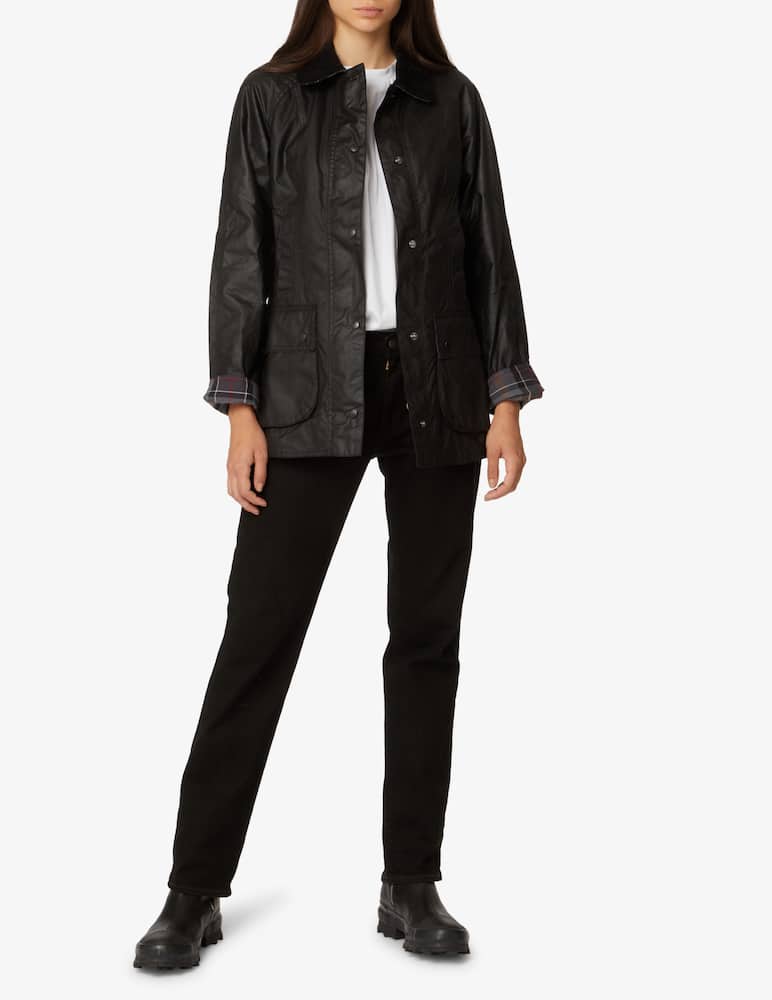 rinascente Barbour Beadnell waxed cotton jacket - Black