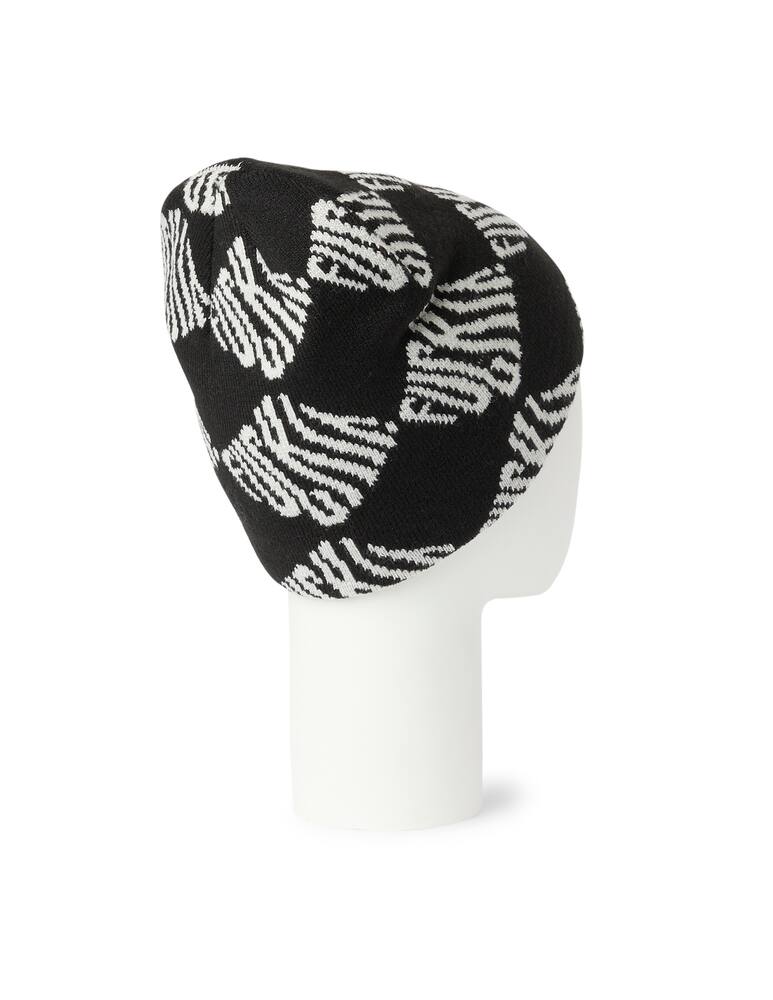 rinascente Huf Fuck it jacquard beanie - black