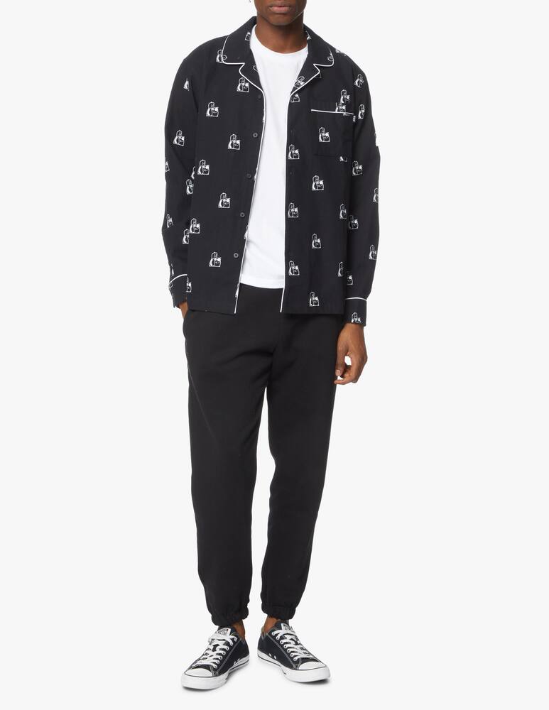 rinascente Huf Allover remio flannel shirt - black