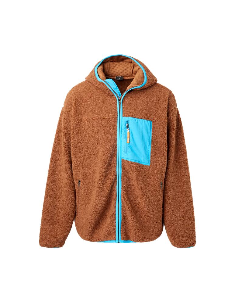 rinascente Huf Teddy pocket fort point hooded jacket - brown
