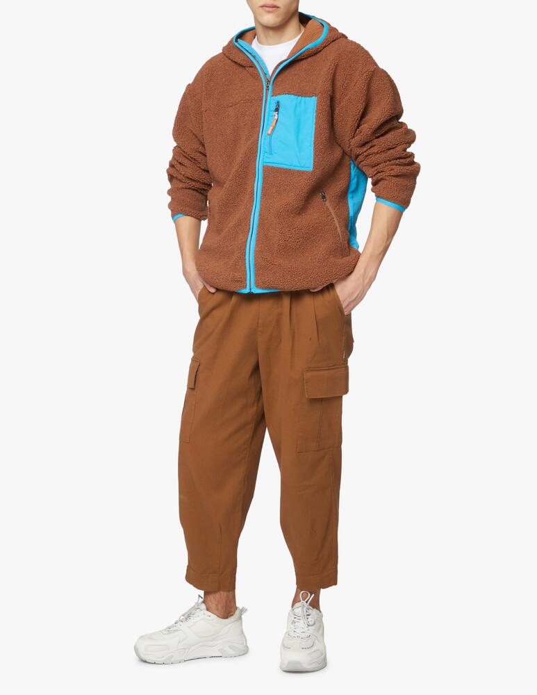 rinascente Huf Teddy pocket fort point hooded jacket - brown