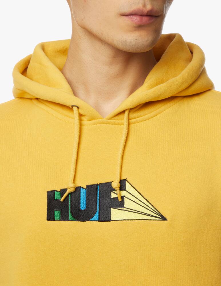 rinascente Huf Felpa con cappuccio spectrum logo geometrico - giallo