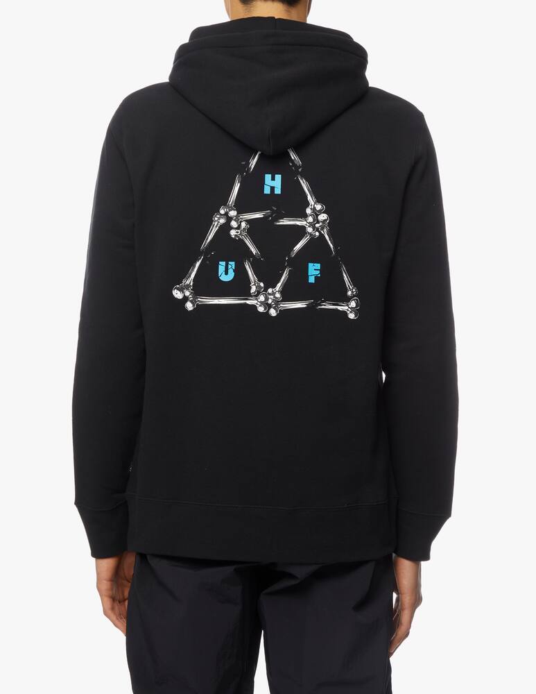 rinascente Huf Felpa con cappuccio logo broken bones - nero