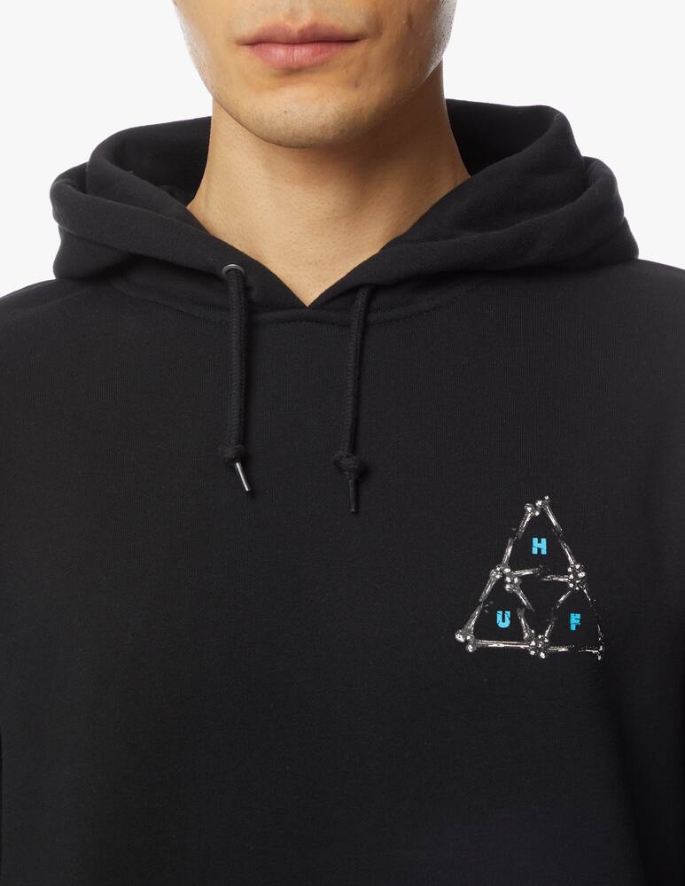 rinascente Huf Felpa con cappuccio logo broken bones - nero