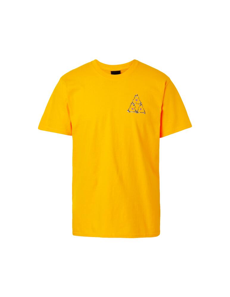 rinascente Huf T-shirt logo broken bones - yellow