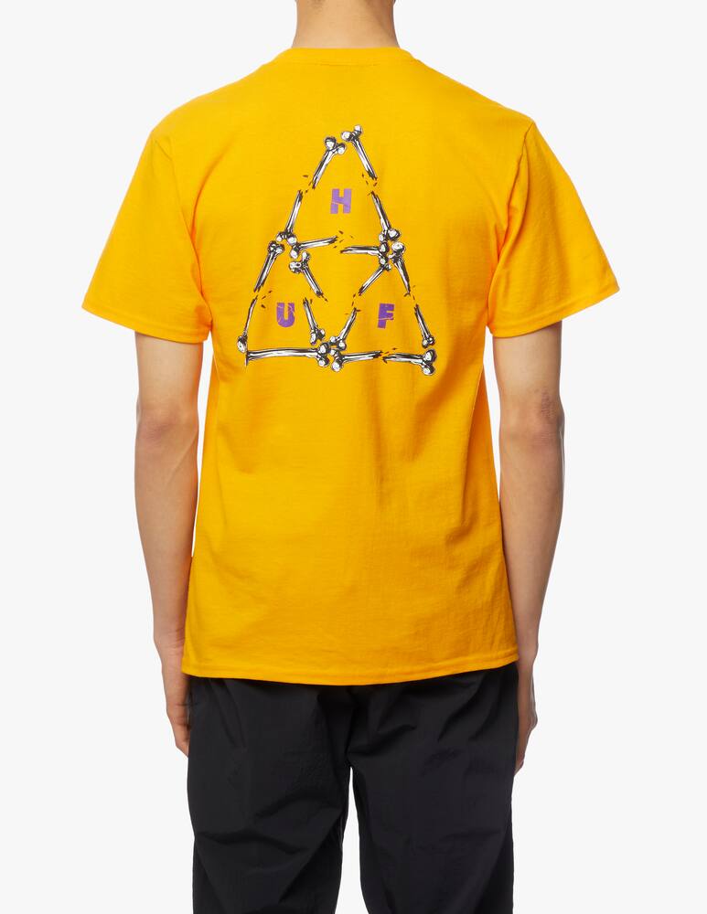 rinascente Huf T-shirt logo broken bones - yellow