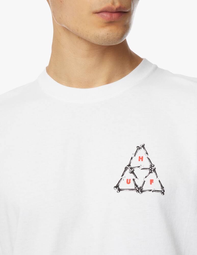 rinascente Huf T-shirt logo broken bones - white