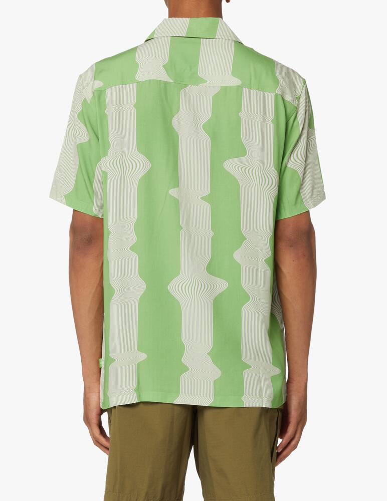 rinascente Huf Camicia manica corta avalon righe verticali - verde