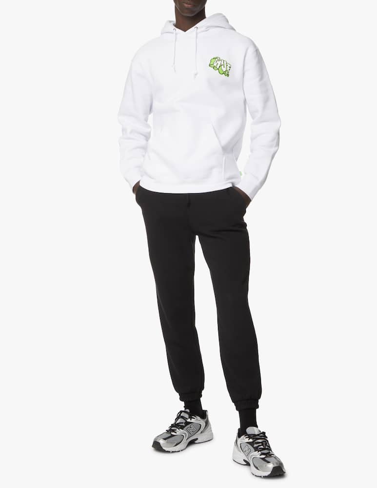 rinascente Huf Felpa con cappuccio quake logo huf petto - bianco