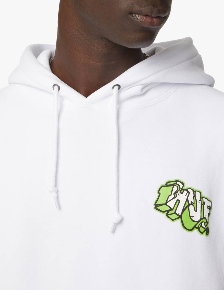 rinascente Huf Felpa con cappuccio quake logo huf petto - bianco