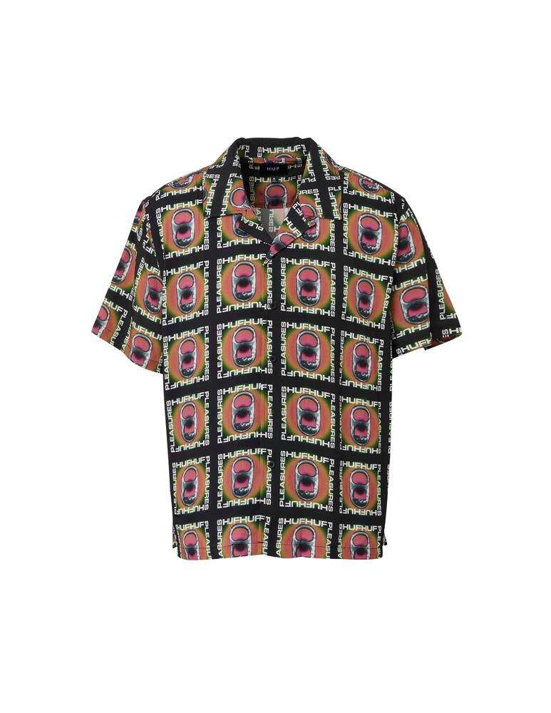 rinascente Huf Huf x pleasures short sleeve shirt fsia pop top - Nero