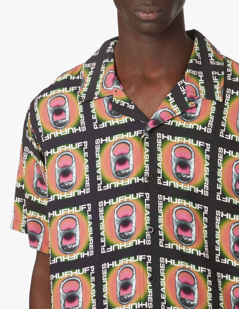 rinascente Huf Huf x pleasures short sleeve shirt fsia pop top - Nero