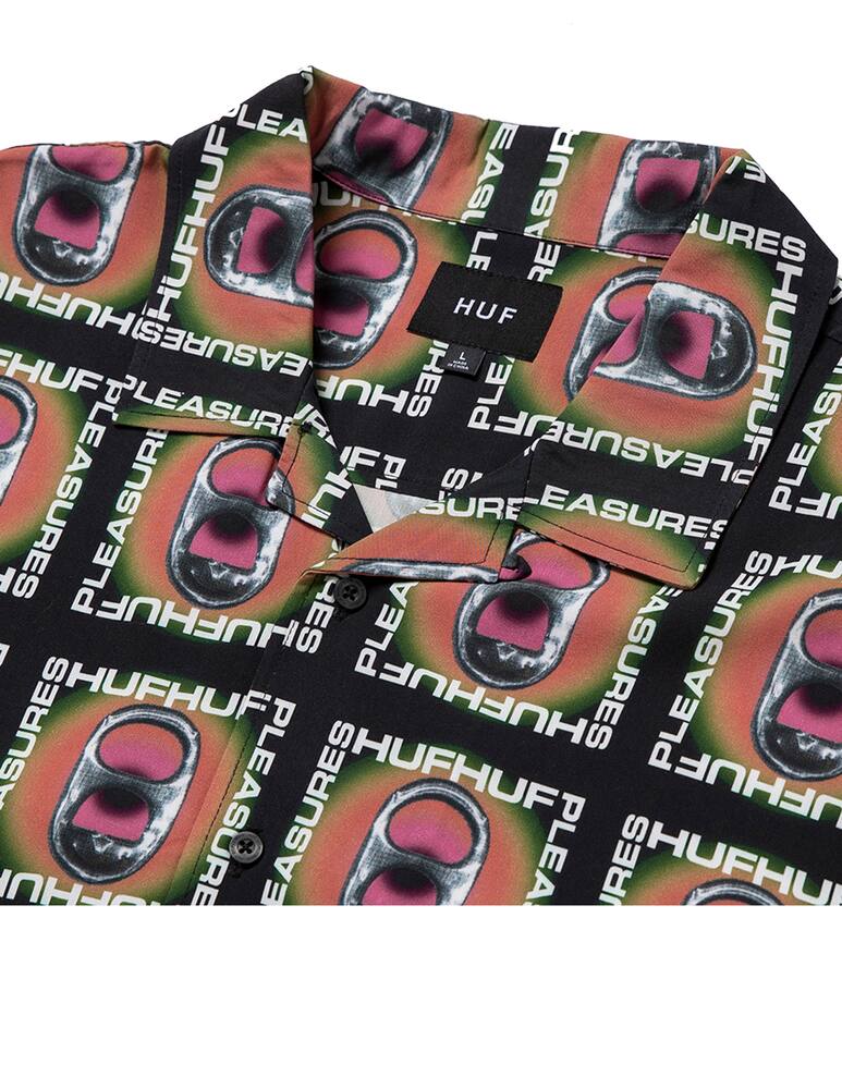 rinascente Huf Huf x pleasures short sleeve shirt fsia pop top - Nero