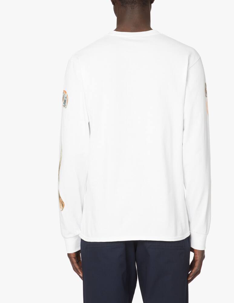 rinascente Huf Huf x pleasures maglietta manica lunga medusa pore - Bianco