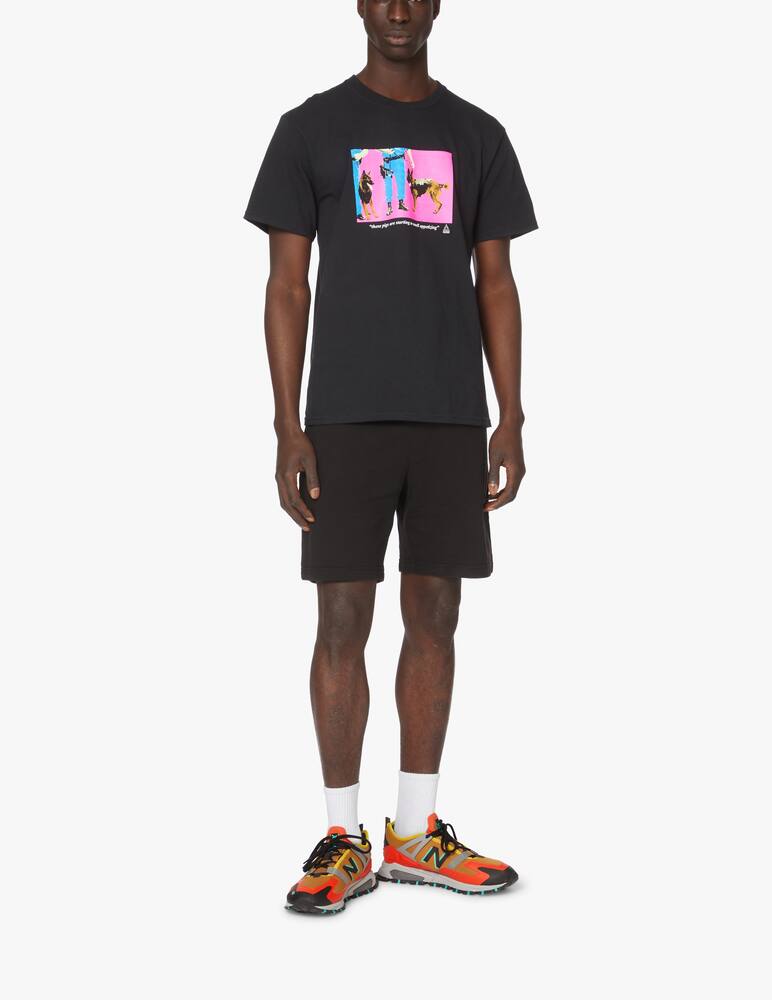 rinascente Huf Huf x pleasures tee police gang control - Nero