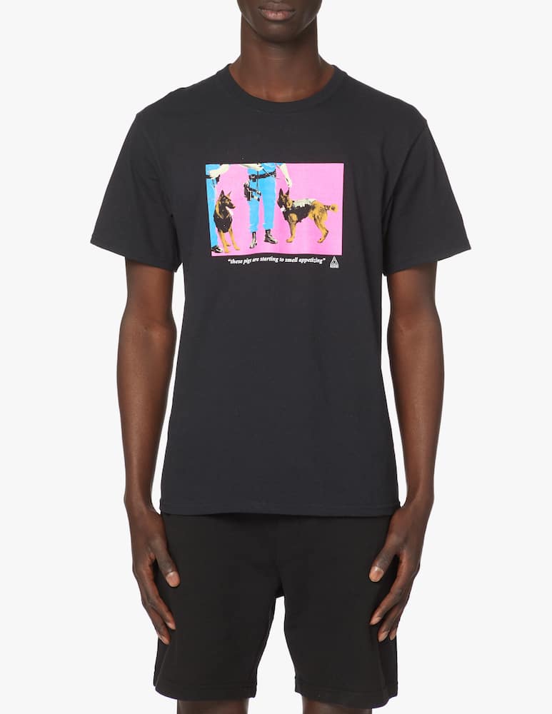Huf Huf x pleasures maglietta girocollo police gang control - Nero - immagine 1 Huf Huf x pleasures maglietta girocollo police gang control - Nero - immagine 1