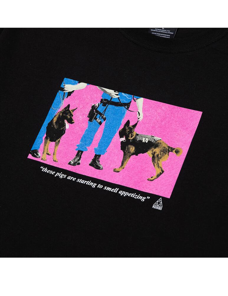 rinascente Huf Huf x pleasures tee police gang control - Nero