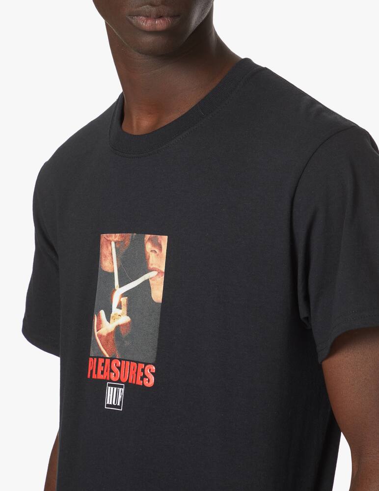 rinascente Huf Huf x pleasures tee smoking together - Nero