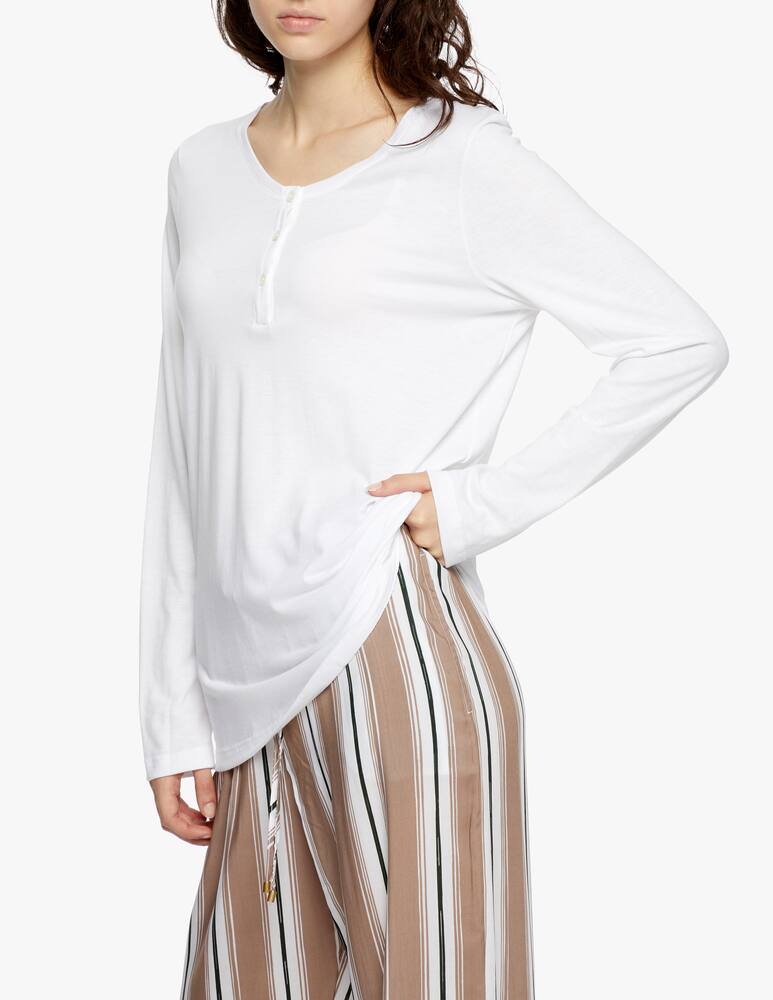 rinascente Hanro Henley long sleeve top