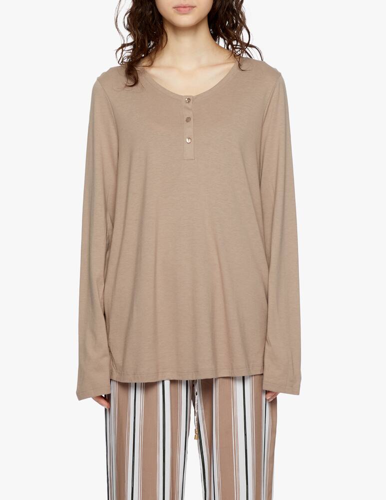 rinascente Hanro Henley long sleeve top