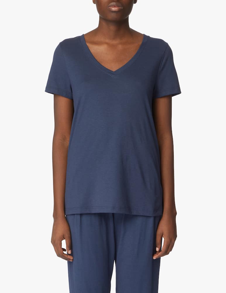 rinascente Hanro Sleep & Lounge short sleeved top - blue