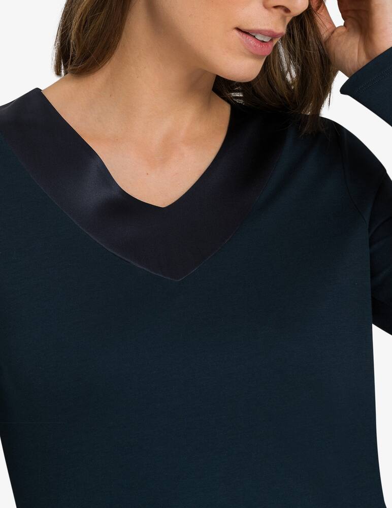 rinascente Hanro Camicia da notte a manica lunga - Blu
