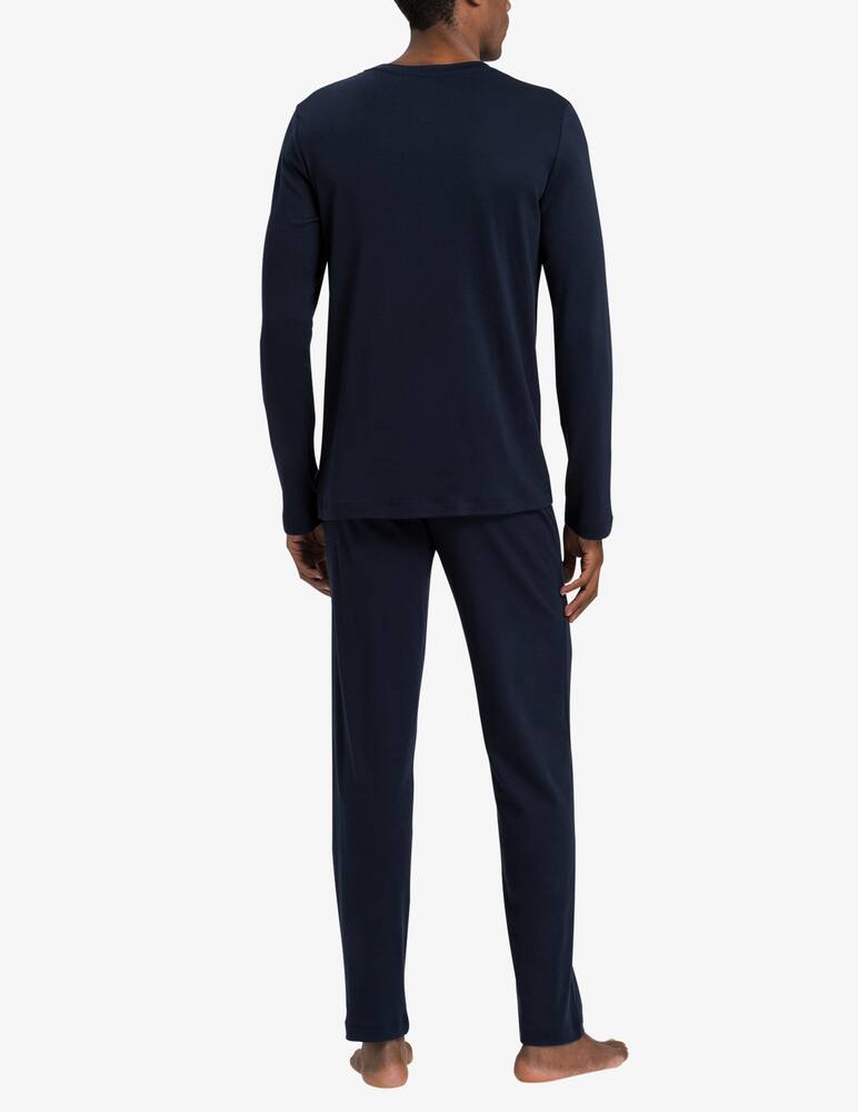 rinascente Hanro Long sleeve pajama interlock - Blue