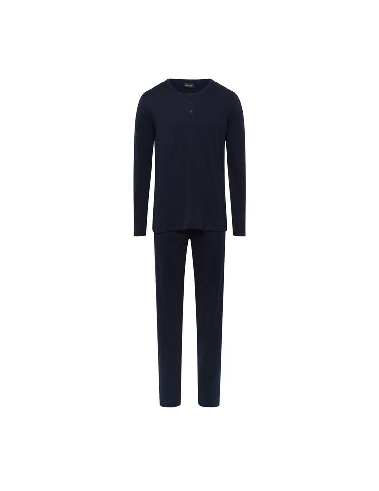 rinascente Hanro Long sleeve pajama interlock - Blue