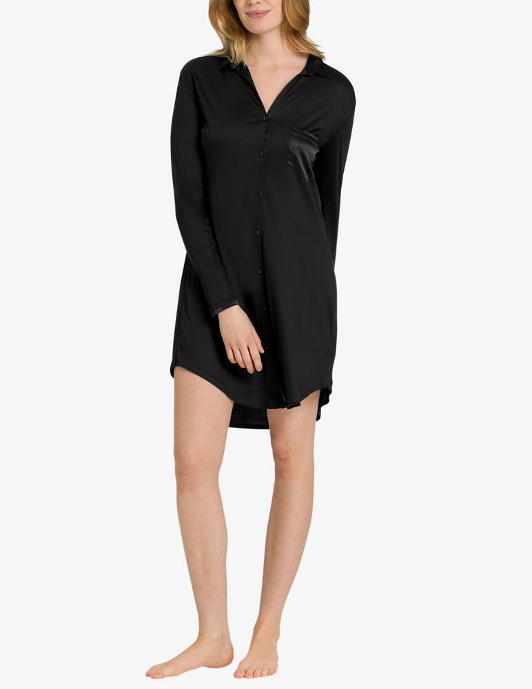 rinascente Hanro Camicia da notte a manica lunga - Nero