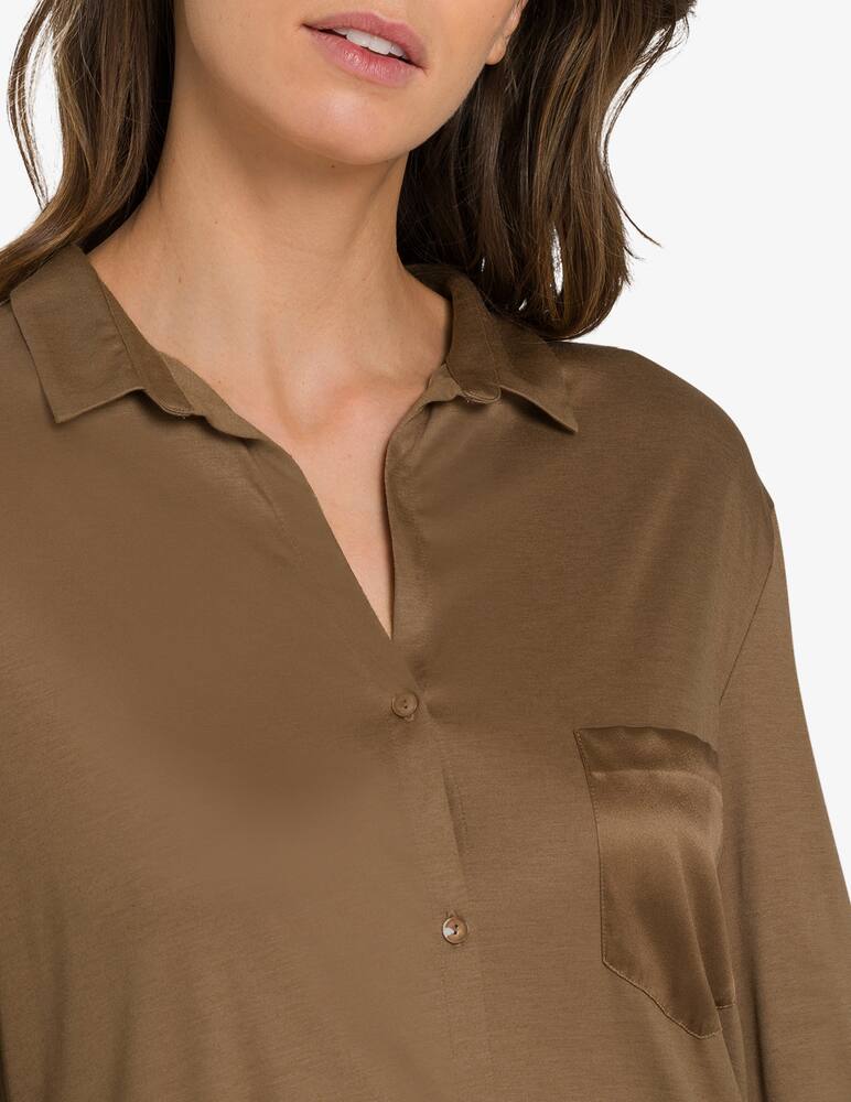 rinascente Hanro Camicia da notte a manica lunga - Marrone
