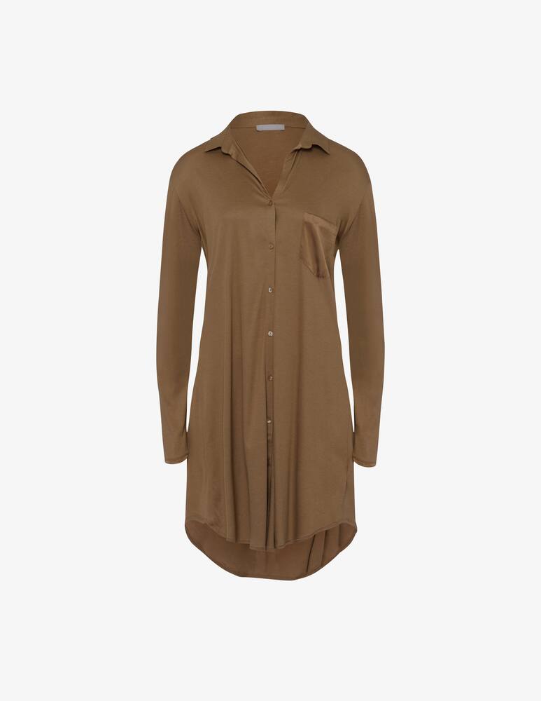 rinascente Hanro Camicia da notte a manica lunga - Marrone