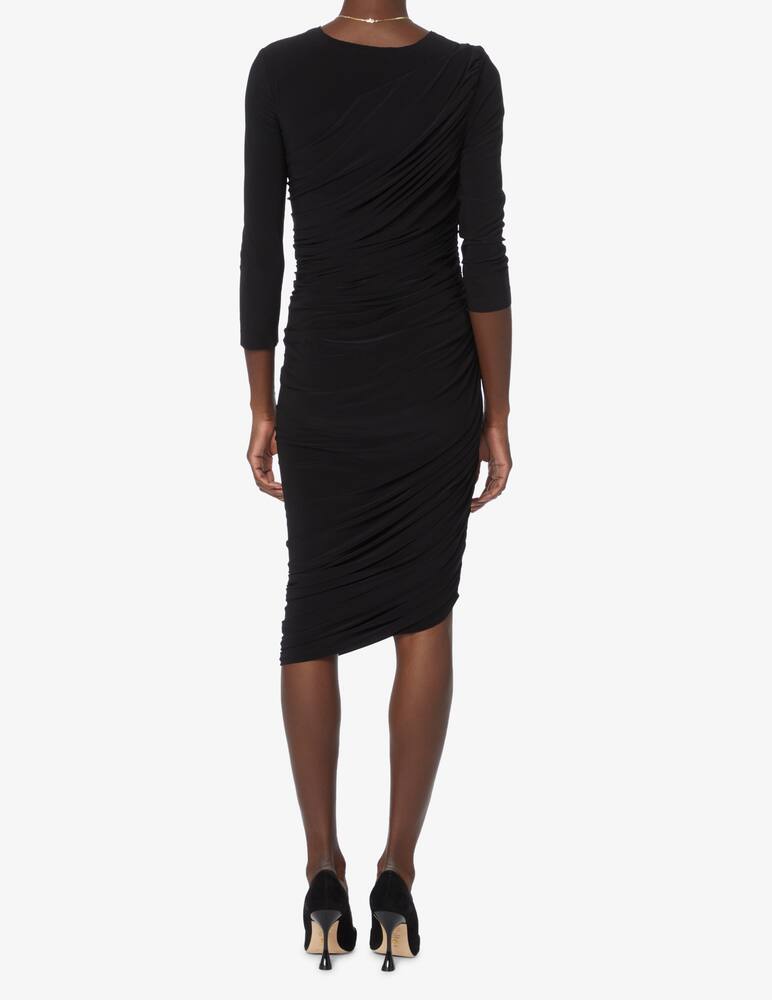 rinascente Norma Kamali Abito midi mini con maniche lunghe Diana - Nero