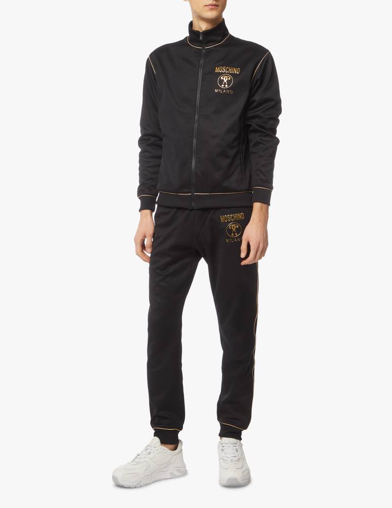 rinascente Moschino Felpa full zip con logo oro