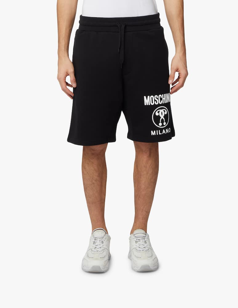 rinascente Moschino Shorts organic cotton dqm logo - black