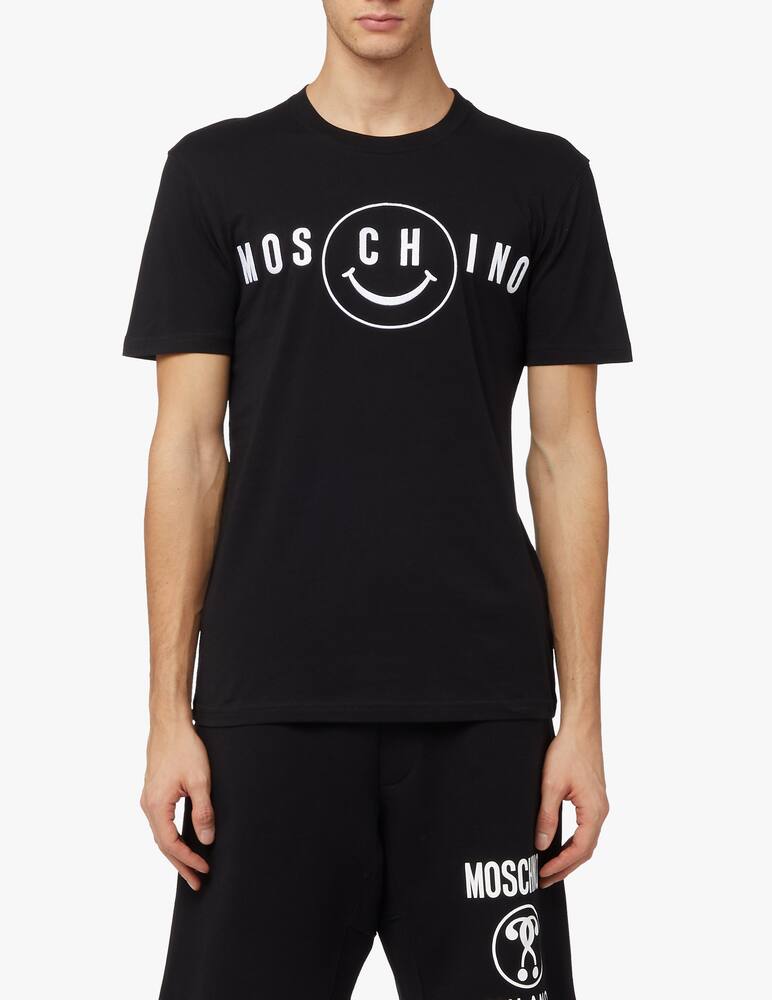 rinascente Moschino T-shirt smile logo - black