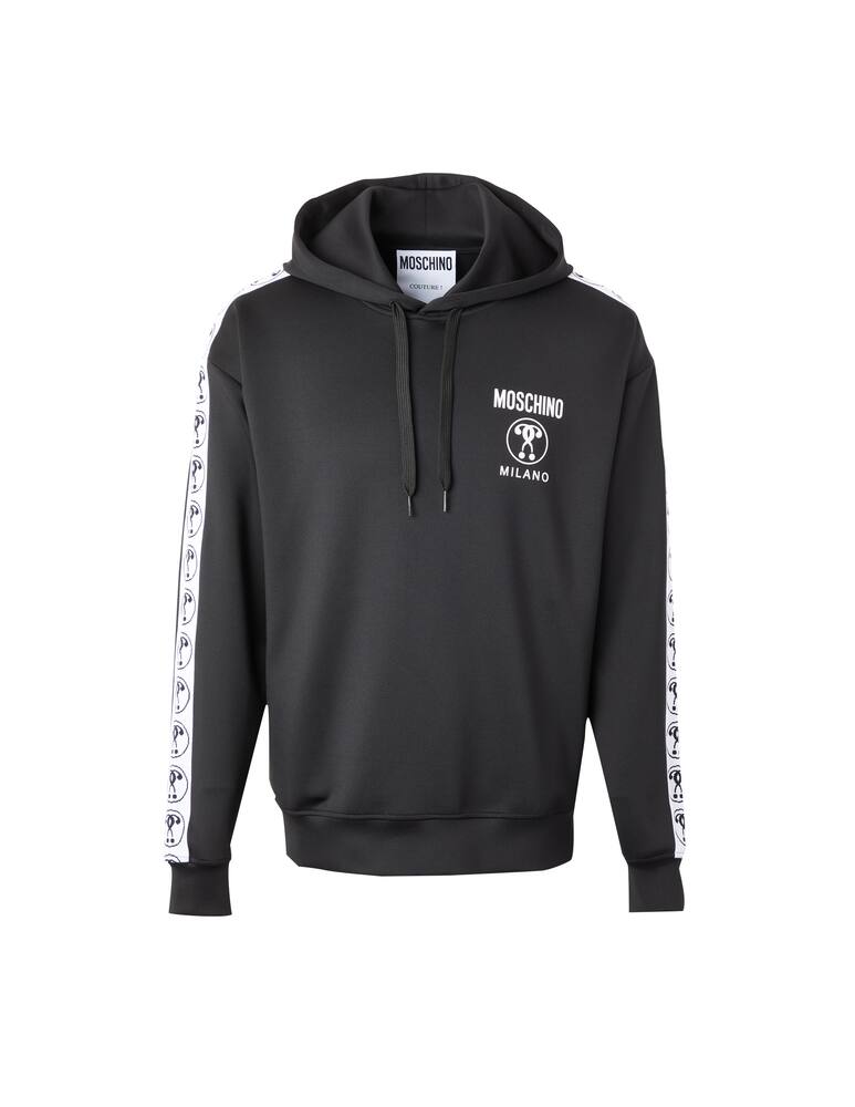 rinascente Moschino Hoodie logo tape - black