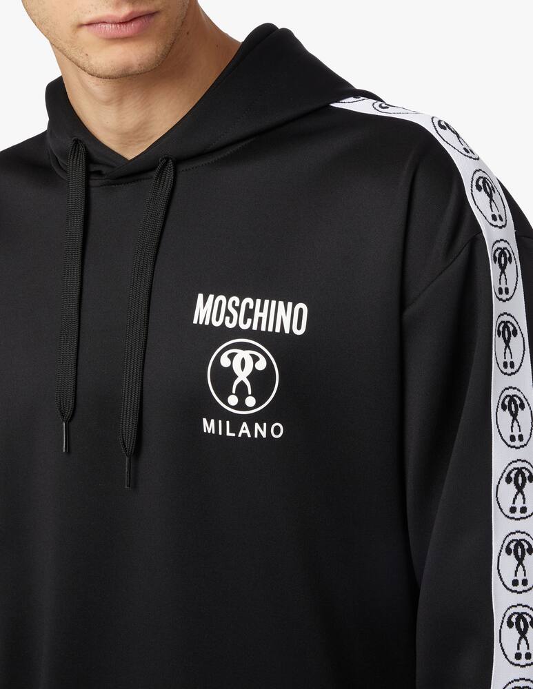 rinascente Moschino Hoodie logo tape - black