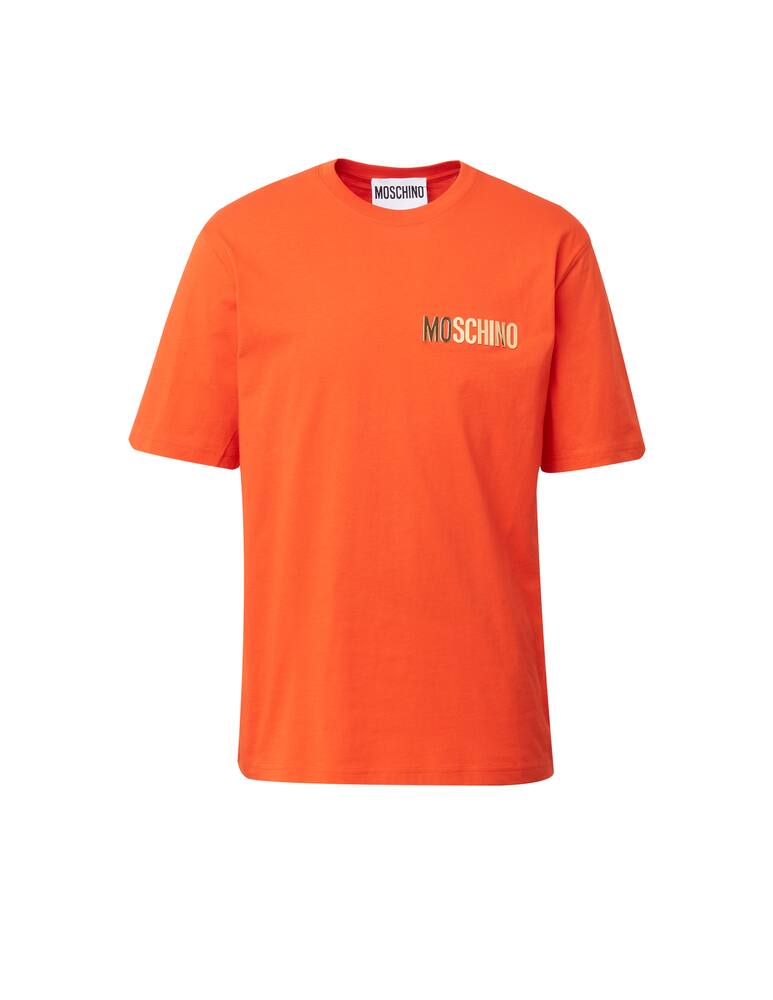 rinascente Moschino Metallic logo t-shirt - orange