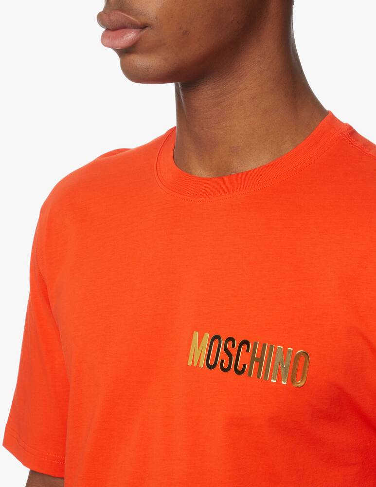 rinascente Moschino Metallic logo t-shirt - orange