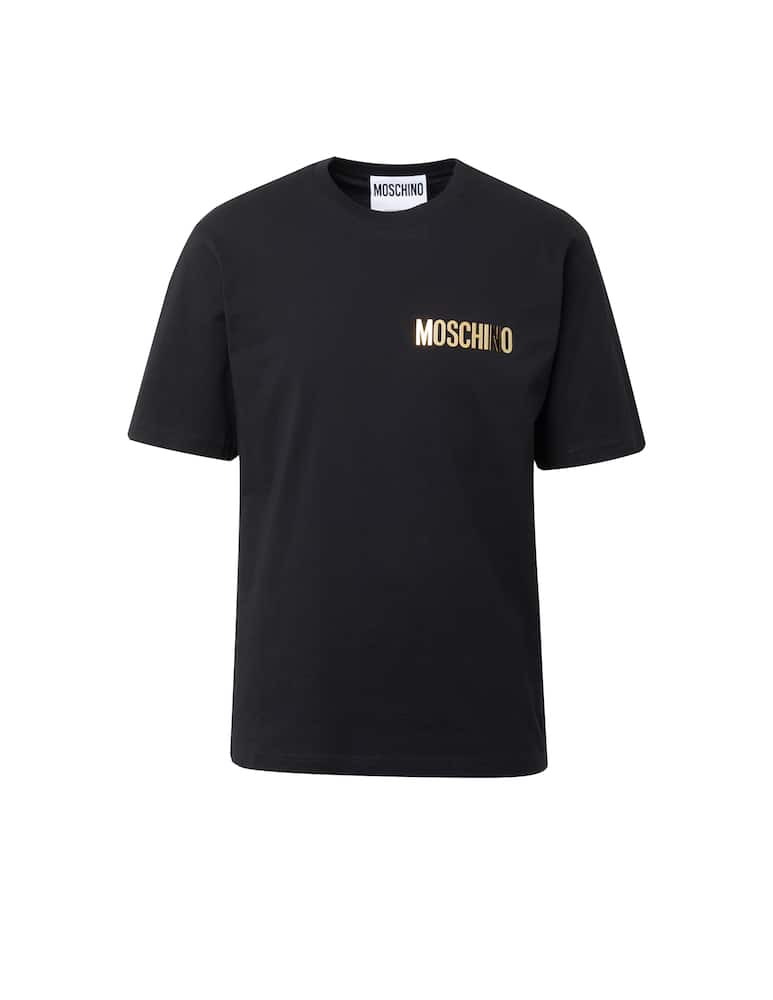 rinascente Moschino Maglietta manica corta metallic logo - nero