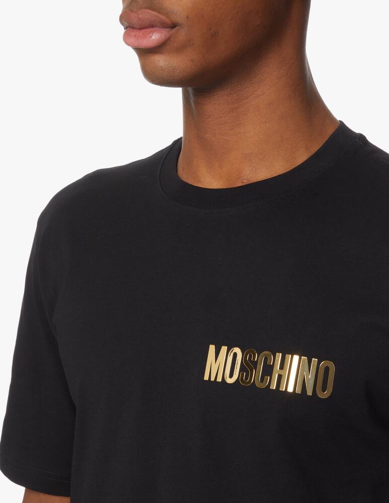 rinascente Moschino Maglietta manica corta metallic logo - nero