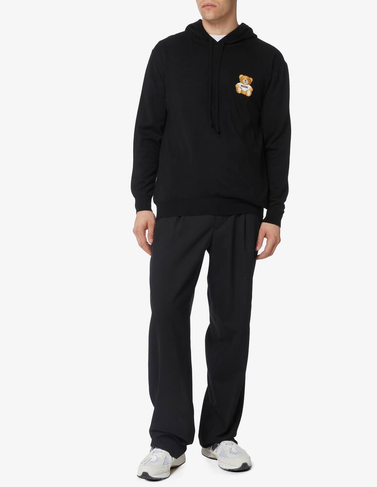 rinascente Moschino Felpa con cappuccio merino teddy patch