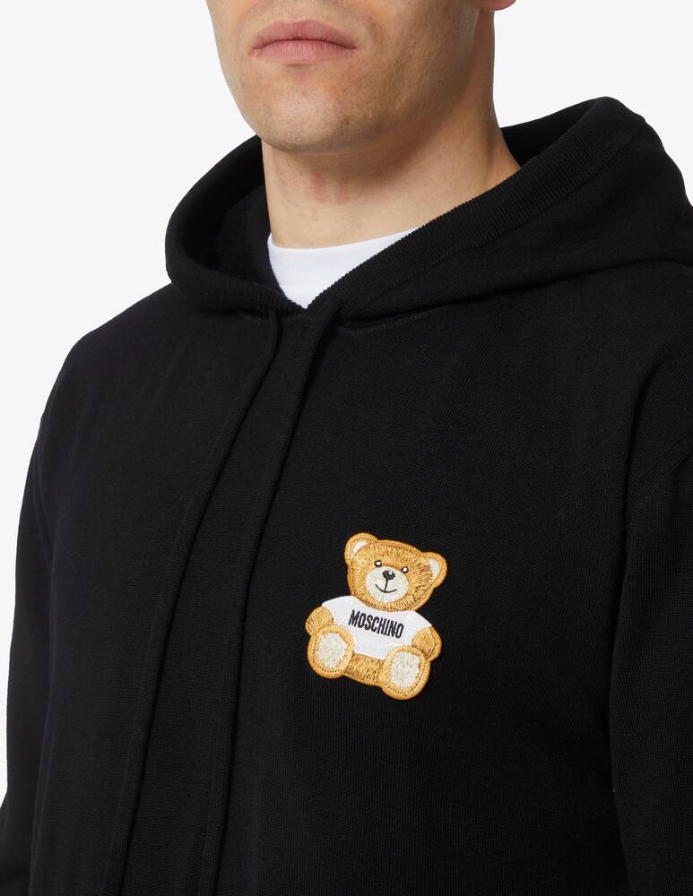 rinascente Moschino Felpa con cappuccio merino teddy patch