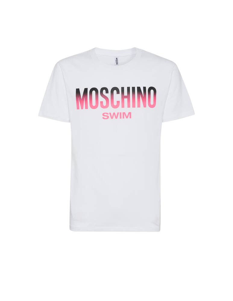 Moschino Maglietta fluo girocollo in cotone con logo - immagine 1 Moschino Maglietta fluo girocollo in cotone con logo - immagine 1