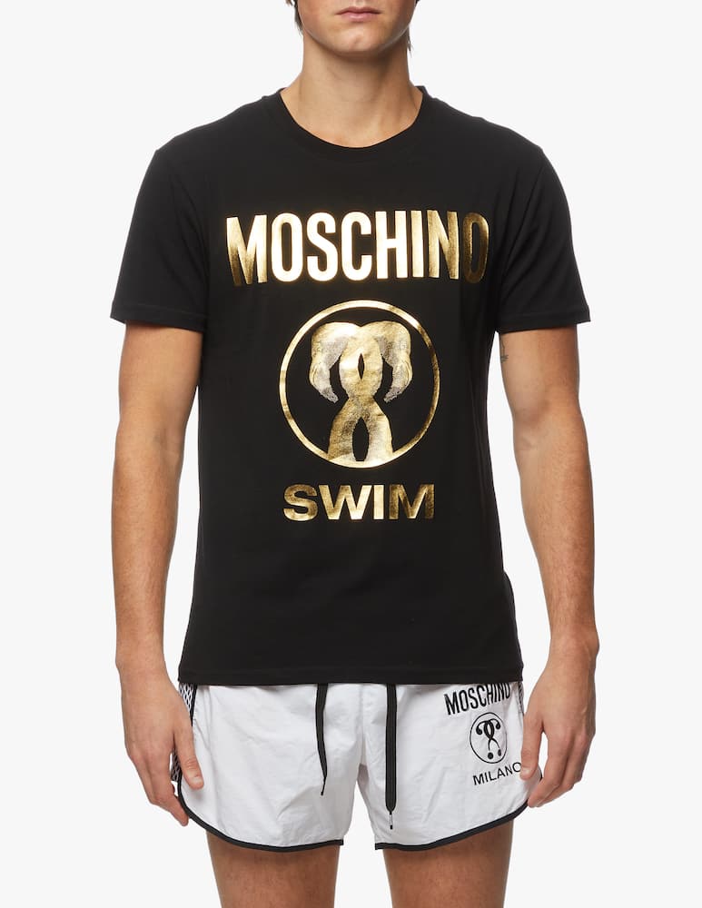 rinascente Moschino Maglietta gold flamingo