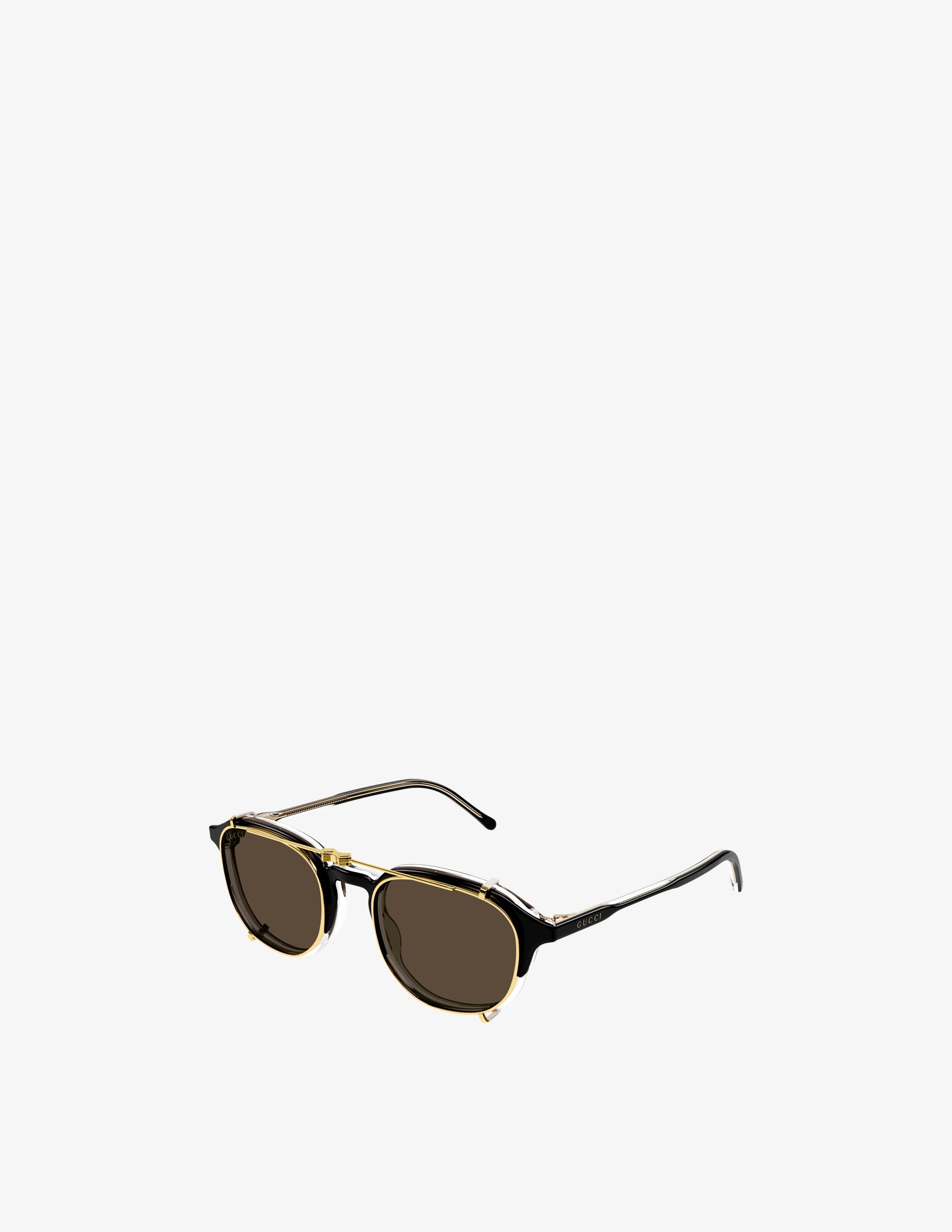 Shop Gucci GG1212S oval sunglasses Black on Rinascente