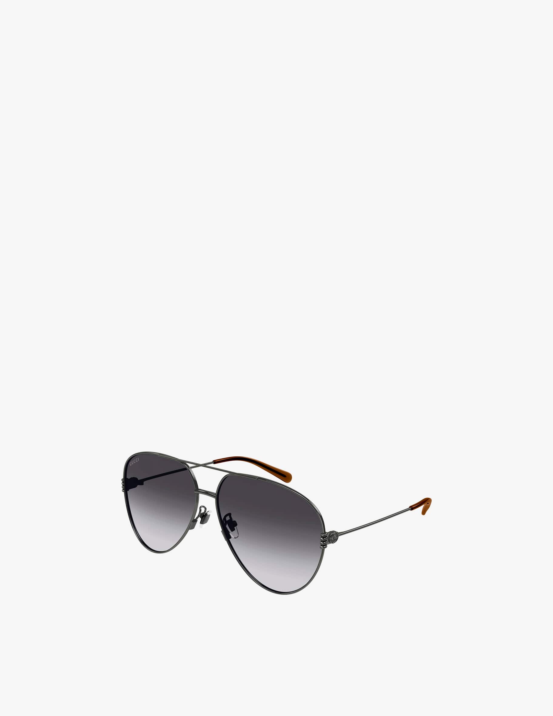 Lunettes De Soleil Le Club – Monture Argent Métal, Verres Marron, Occasion