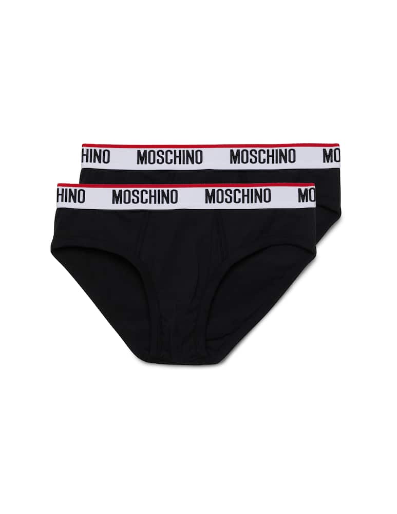 Moschino 2 pack - slip in cotone - nero - immagine 1 Moschino 2 pack - slip in cotone - nero - immagine 1