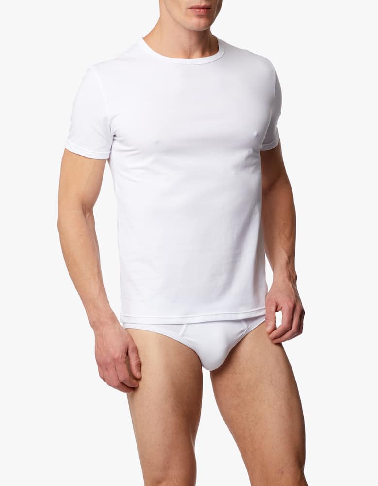 Moschino Plain colour Cotton T-Shirt - white - picture 2 Moschino Plain colour Cotton T-Shirt - white - picture 2